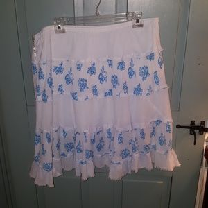 Light blue skirt with flowers